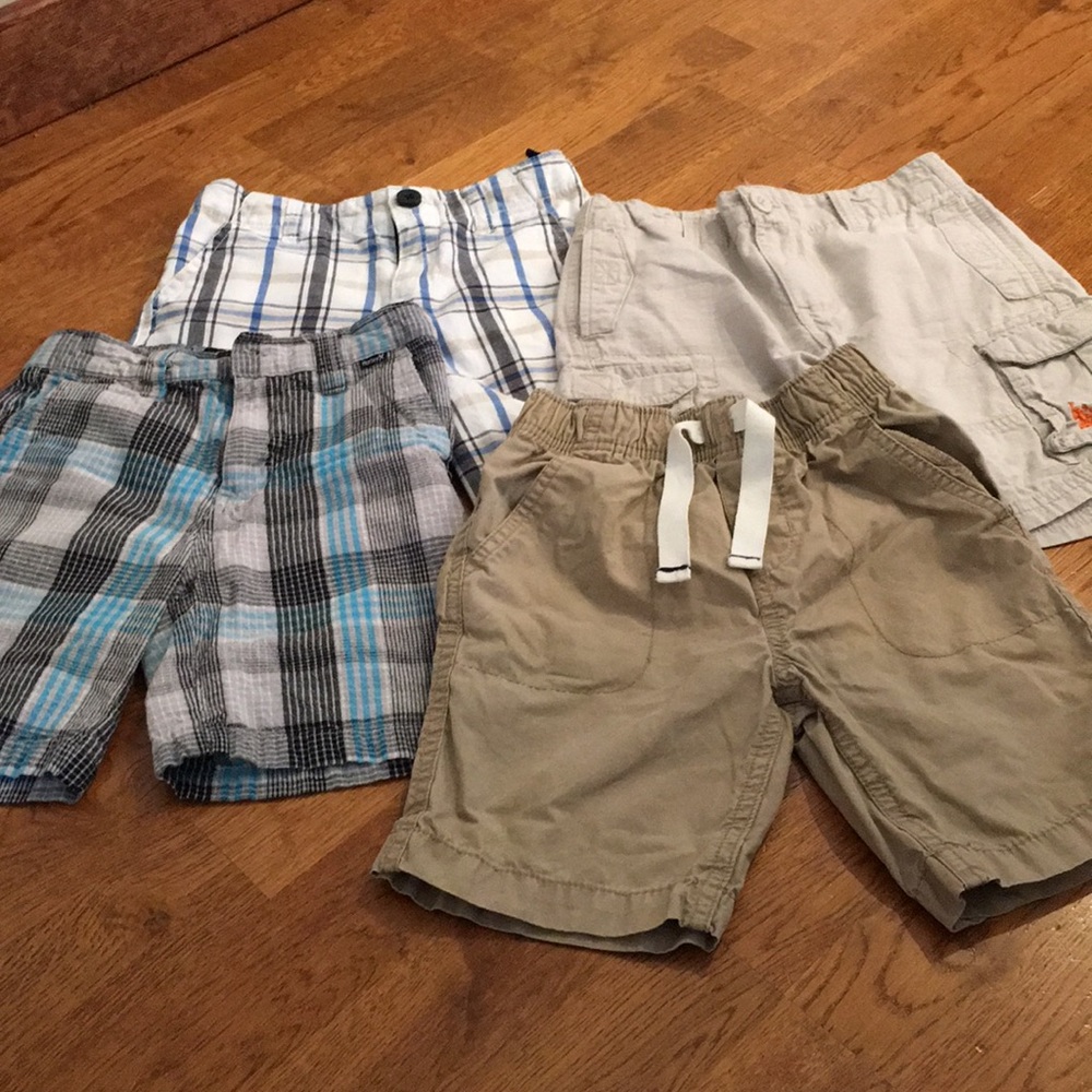 4 pairs boys size 5 lightweight shorts